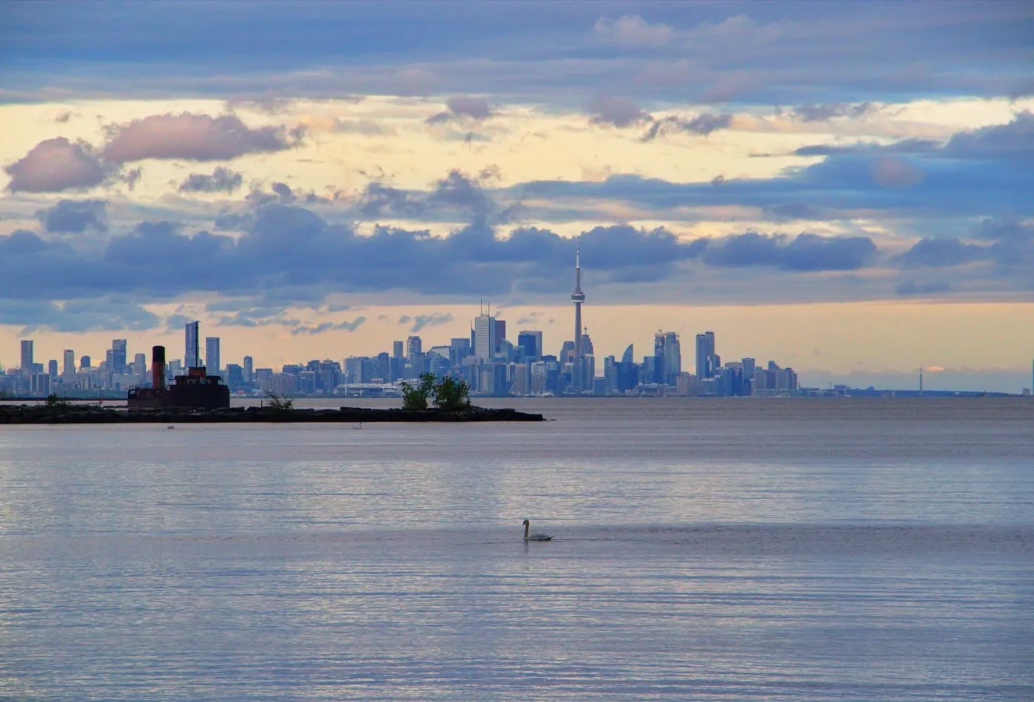 Toronto skyline across Lake Ontario